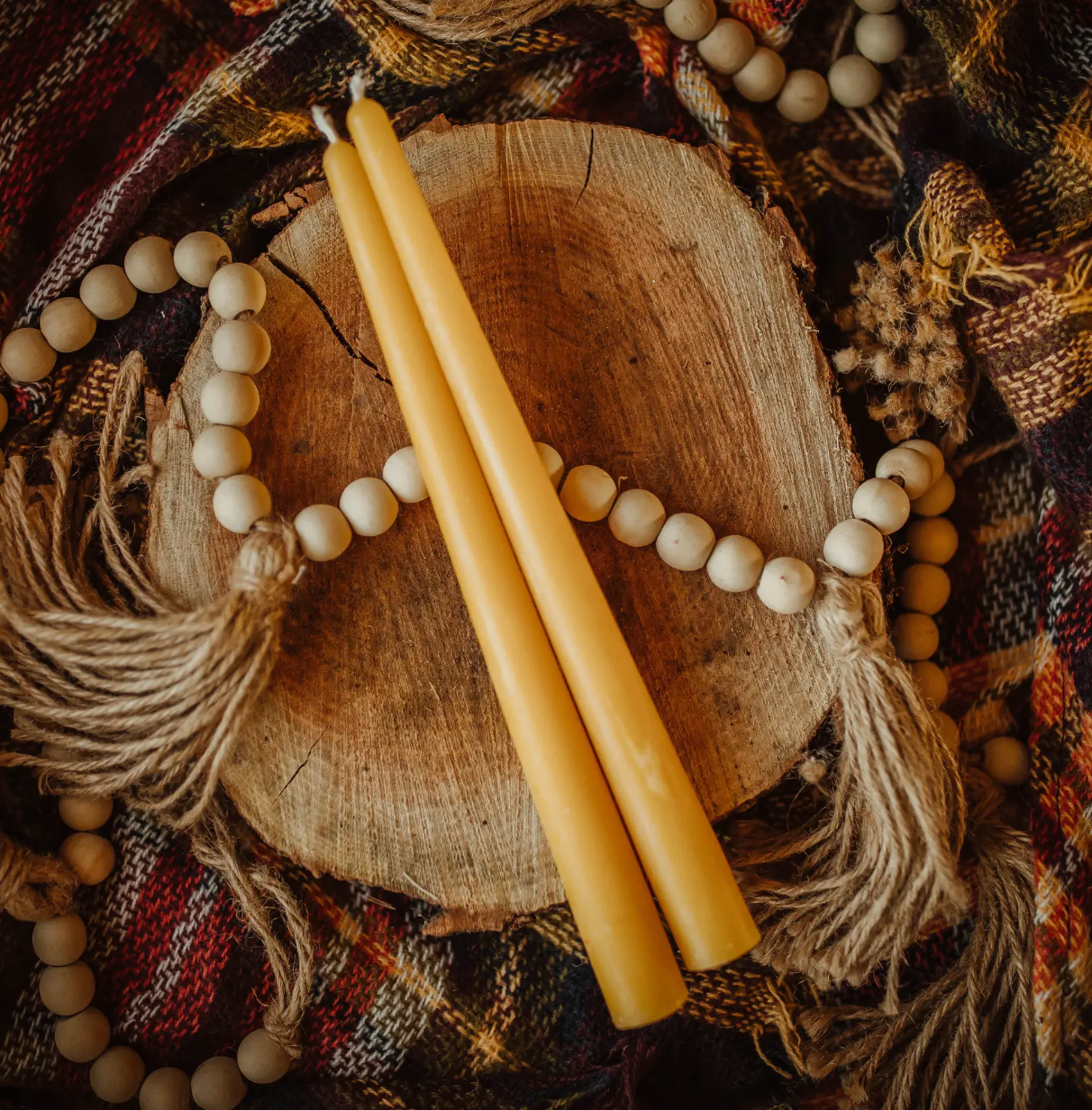 Beeswax Taper Candles