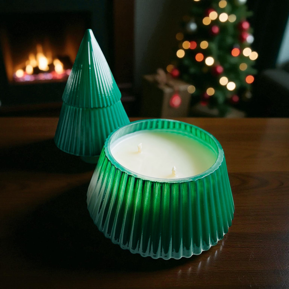 Christmas Tree Glass Candle | Soy Wax Candle