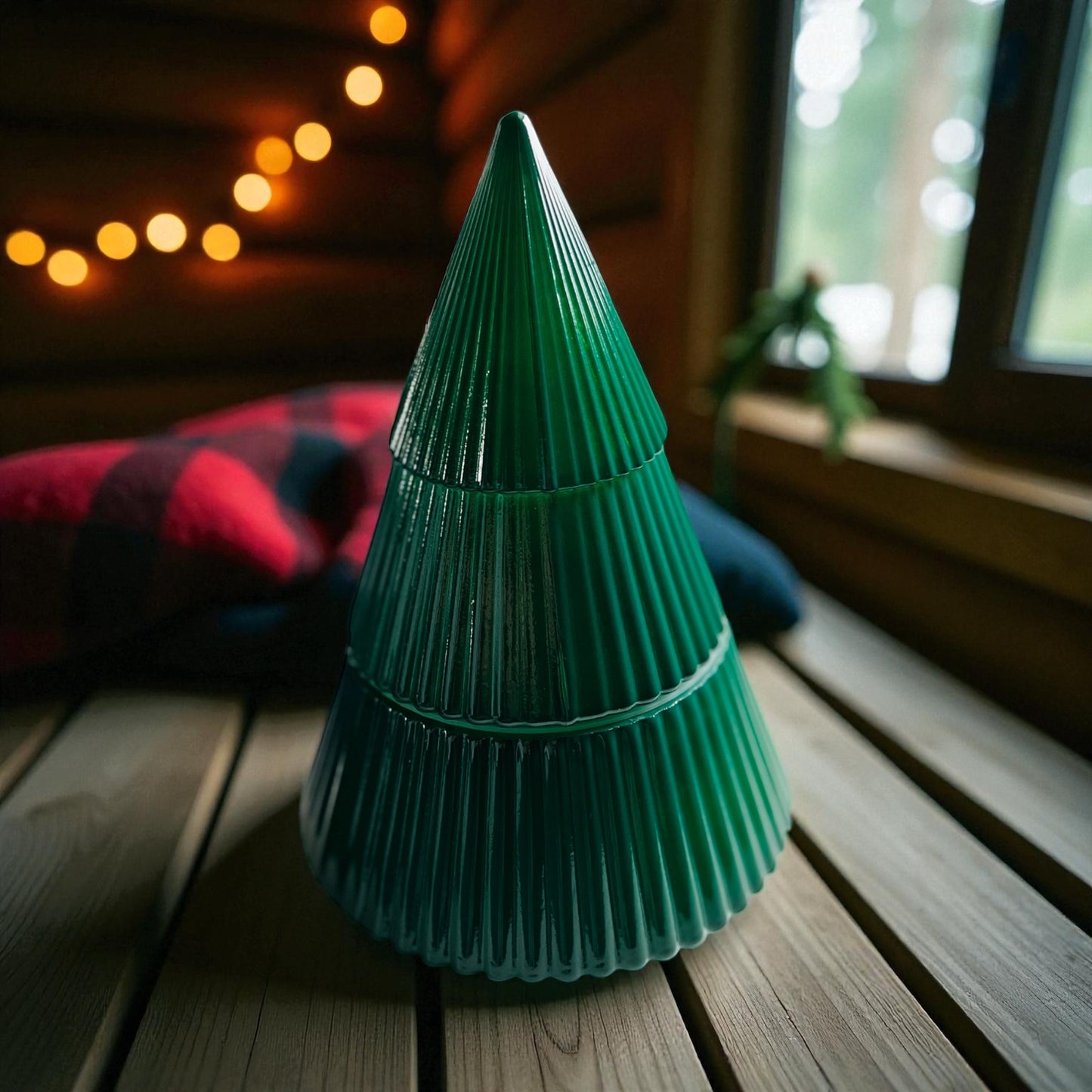 Christmas Tree Glass Candle | Soy Wax Candle