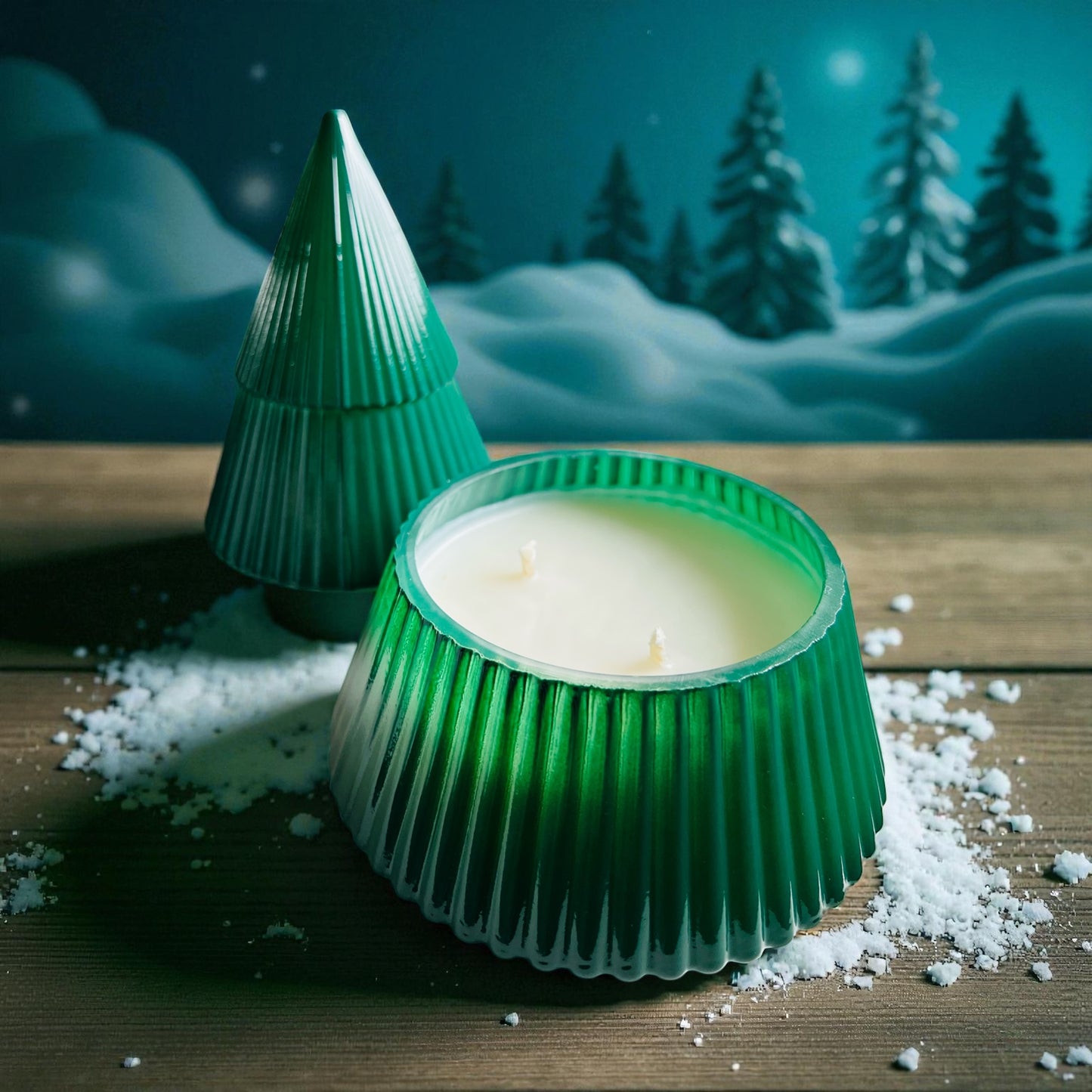 Christmas Tree Glass Candle | Soy Wax Candle