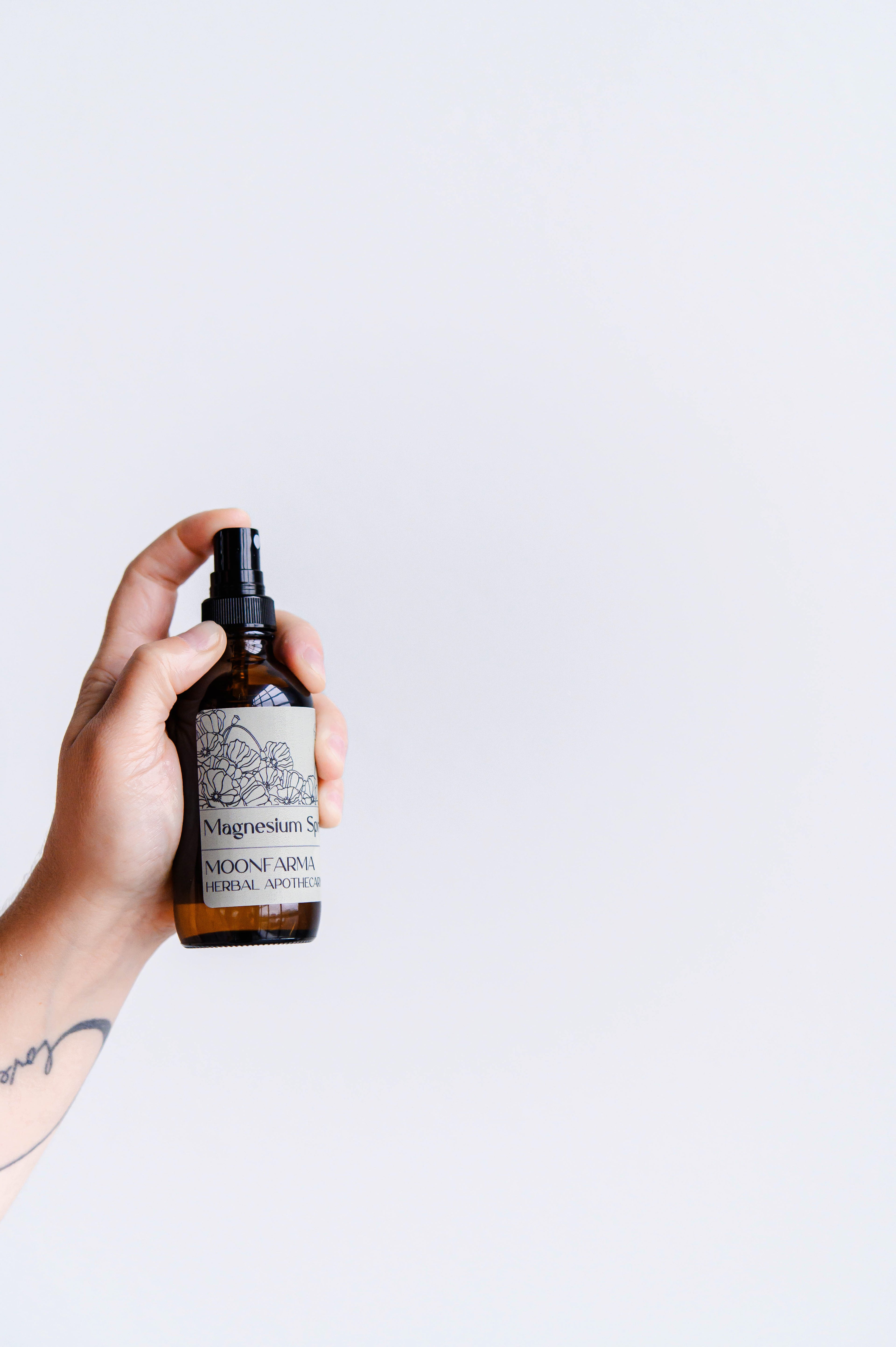 Magnesium spray is great for headaches, sore muscles, restless legs; all made at Moonfarma in Sioux Falls, SD.