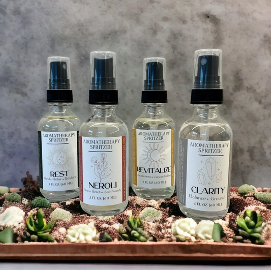 Crystal Infused Aromatherapy Spritzers | Mood Elevator