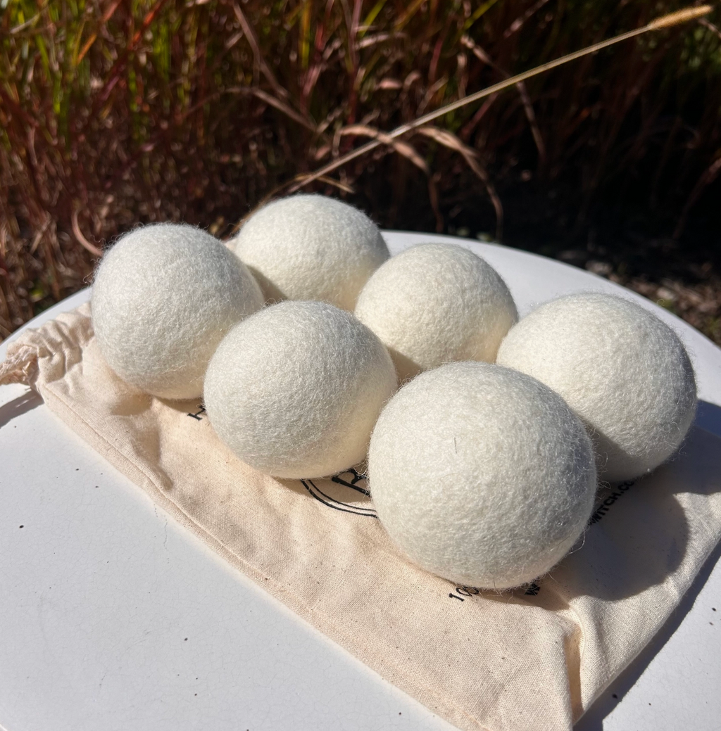 Set of 6 Organic Wool Dryer Balls