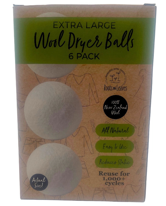 Set of 6 Organic Wool Dryer Balls