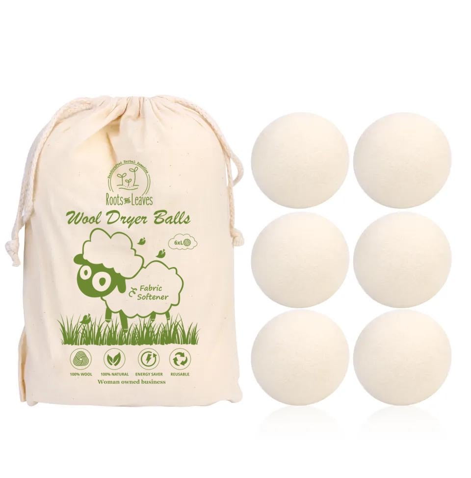 Set of 6 Organic Wool Dryer Balls